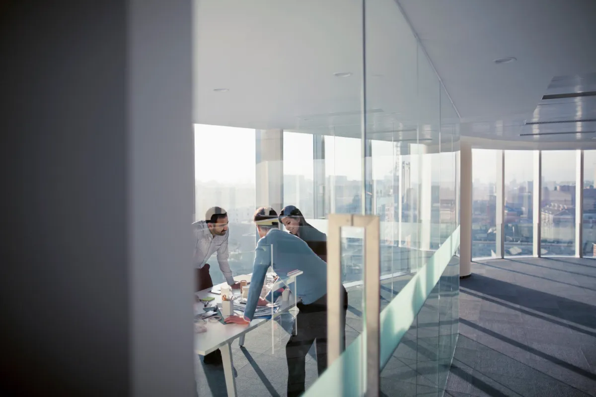 business meeting in a skyscraper