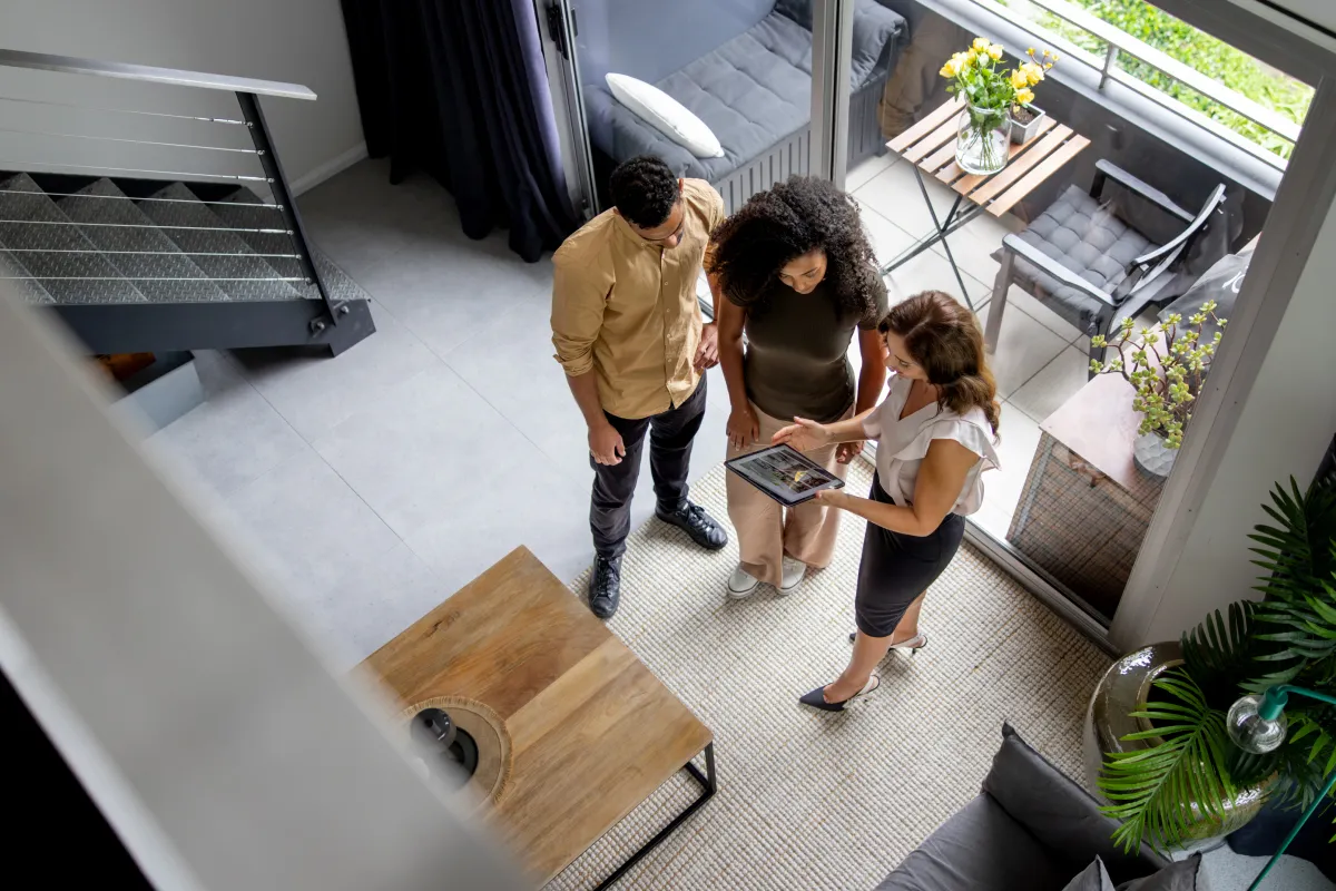 people standing and talking